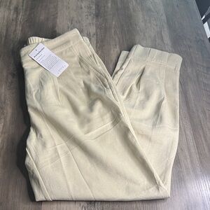 Pretty Garden Beige Women's Tapered Trousers